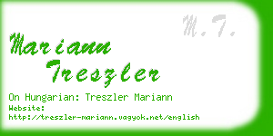 mariann treszler business card